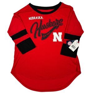 NEW - GIII 4Her by Carl Banks - Women's Nebraska Huskers 3/4 Sleeve Tee, S